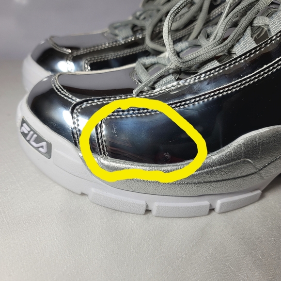 Fila Mens Size 10 Grant Hill 2 Mettalic Silver sneakers. - Picture 7 of 12